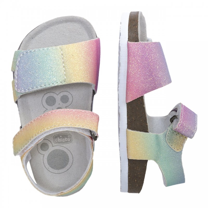 Chicco sandal Fiore 63388-970 with glitter multicolor