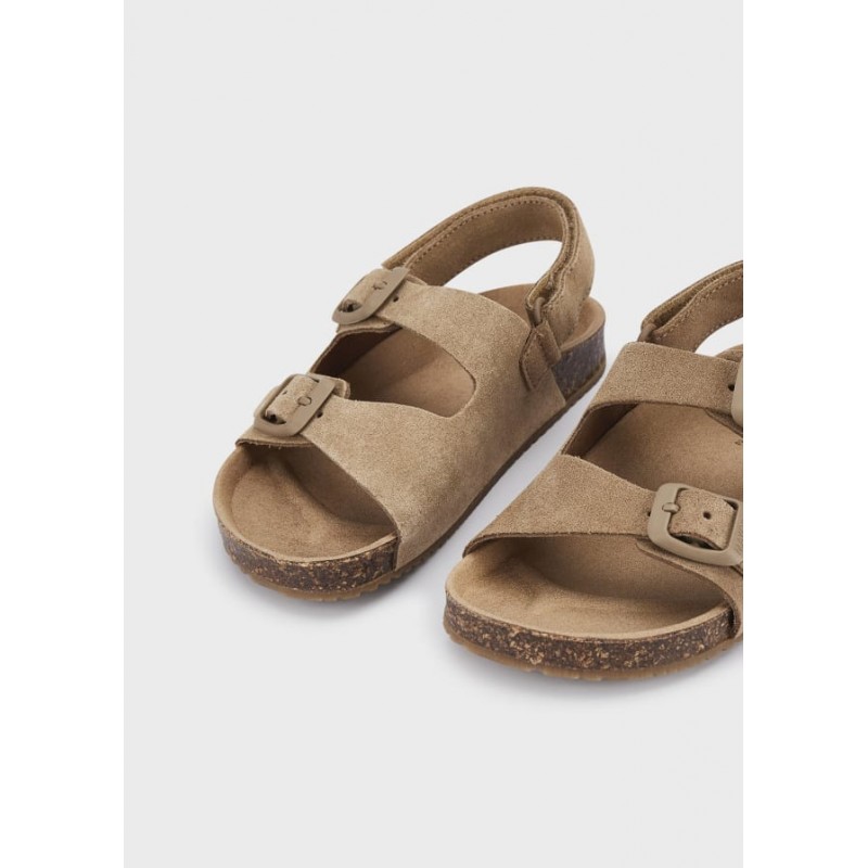Mayoral Leather sandals with triple velcro Baby 41502-027