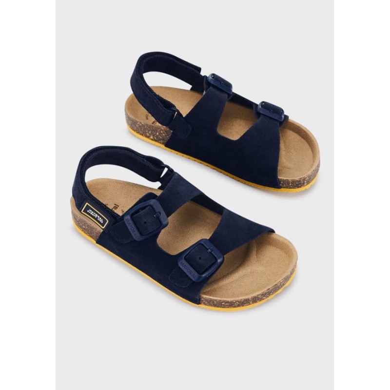 Mayoral Leather sandals with triple velcro Boy 43502-026