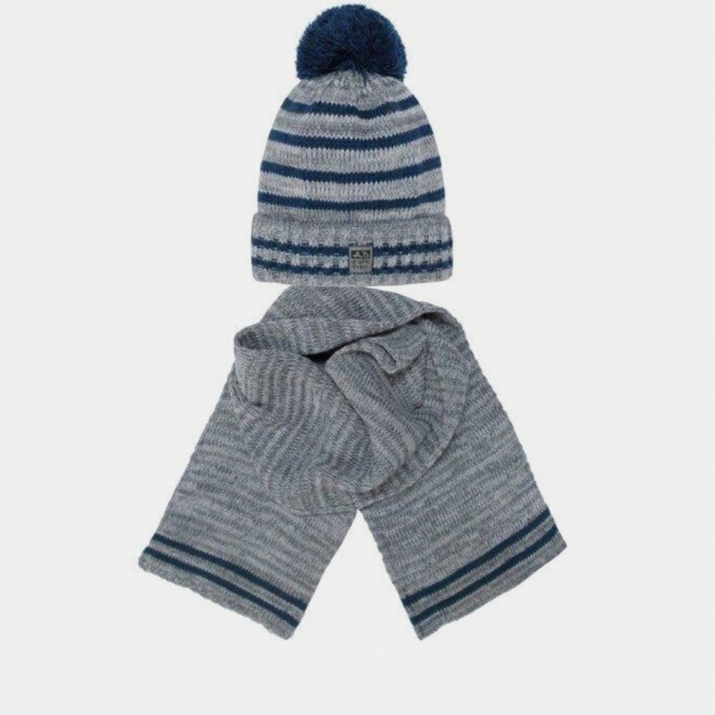 Knitted Hat-Snood Grey 38-547-2
