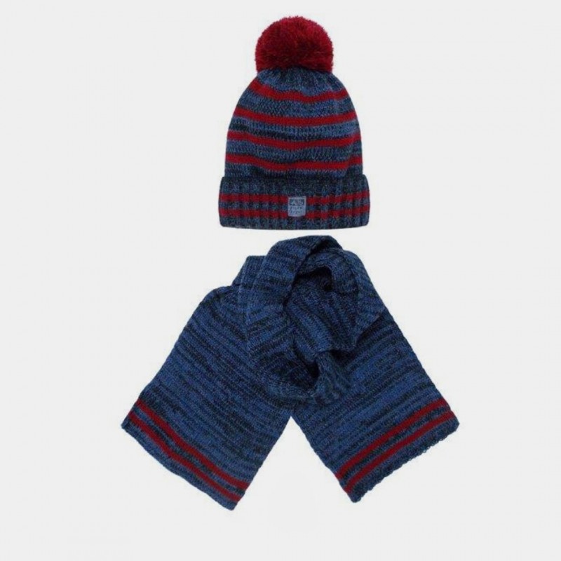 Knitted Hat-Snood Blue 38-547-1