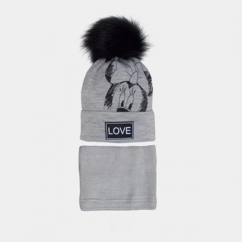 Knitted Hat-Snood Grey 44-505-2