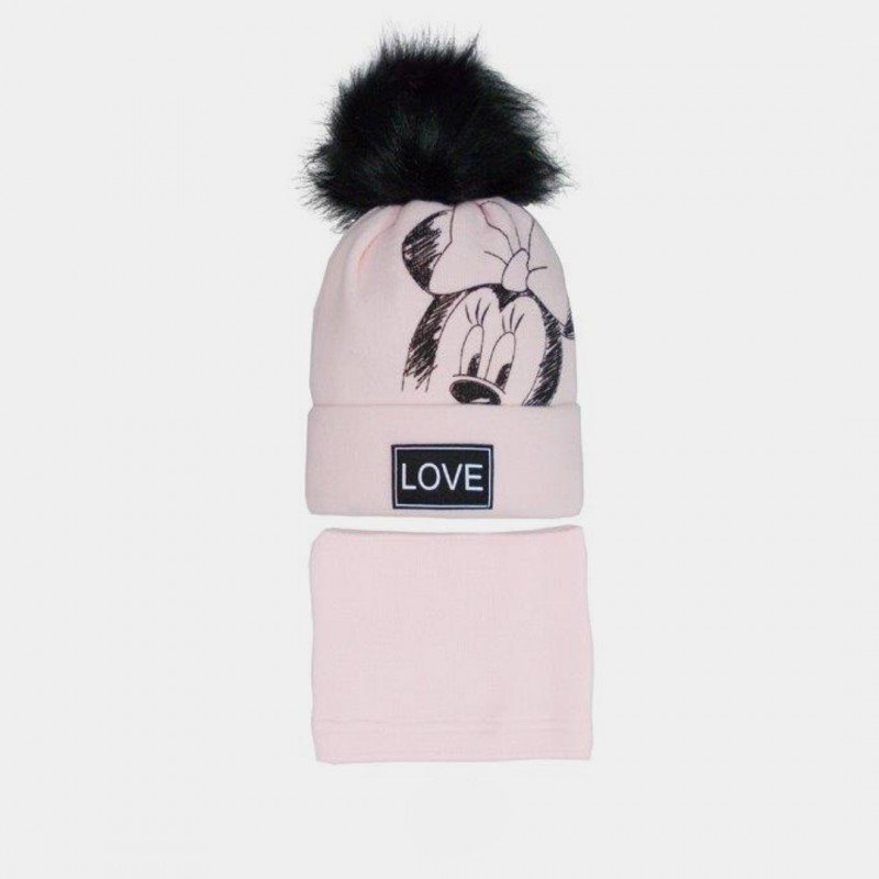 Knitted Hat-Snood Pink 44-505-1